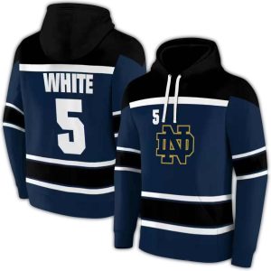 Personalized Notre Dame Fighting Irish Striped Pattern All Over Print Hoodie