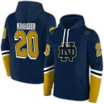 Personalized Notre Dame Fighting Irish Striped Sleeves Navy All Over Print Hoodie