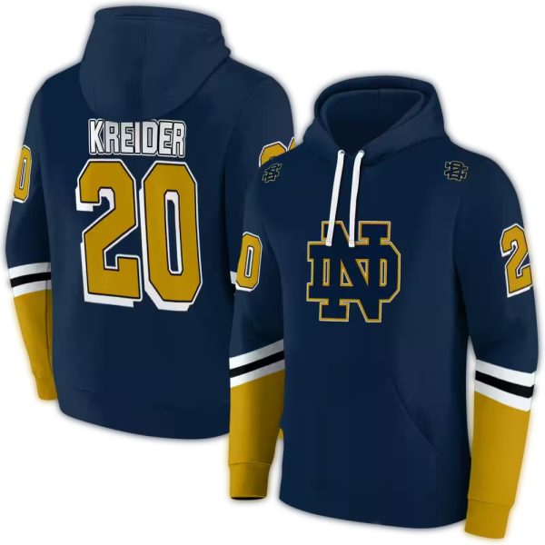 Personalized-Notre-Dame-Fighting-Irish-Striped-Sleeves-Navy-AOP-Hoodie-1 Personalized Notre Dame Fighting Irish Striped Sleeves Navy AOP Hoodie 1