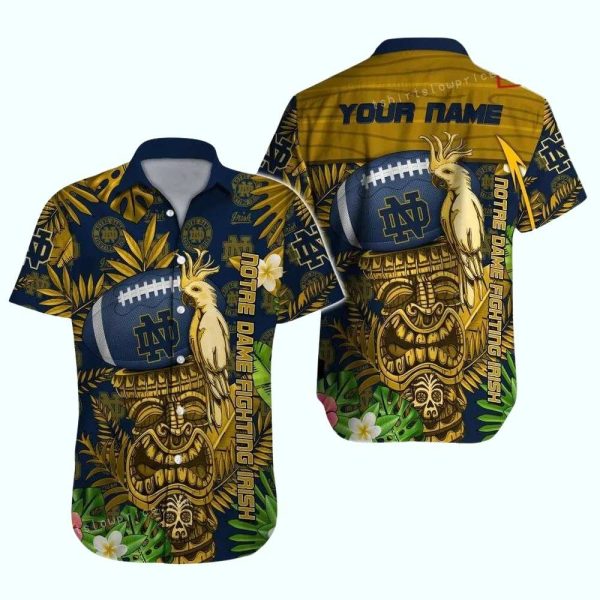 Personalized-Notre-Dame-Fighting-Irish-Tiki-and-Parrot-1 Personalized Notre Dame Fighting Irish Tiki and Parrot 1