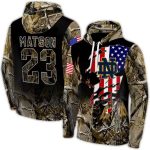 Personalized Notre Dame Fighting Irish Tree Camo Flag Us All Over Print Hoodie