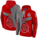 Personalized Ohio State Buckeyes Abstract Shape All-Over Print Hoodie