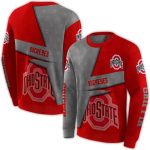 Personalized Ohio State Buckeyes Abstract Shape All-over Print Sweatshirt