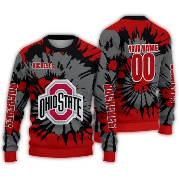 Personalized-Ohio-State-Buckeyes-Burst-Swirl-Scarlet-Ugly-Sweater-1 Personalized Ohio State Buckeyes Burst Swirl Scarlet Ugly Sweater 1