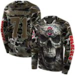 Personalized Ohio State Buckeyes Camo Skull All-over Print Sweatshirt