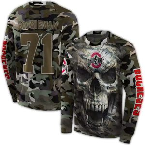 Personalized Ohio State Buckeyes Camo Skull All-over Print Sweatshirt