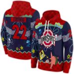 Personalized Ohio State Buckeyes Cartoon Patrick Star All-Over Print Hoodie