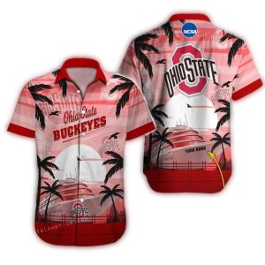 Personalized Ohio State Buckeyes Dawn Beach Hawaiian Shirt