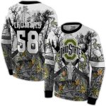 Personalized Ohio State Buckeyes Forest Silhouette All-over Print Sweatshirt