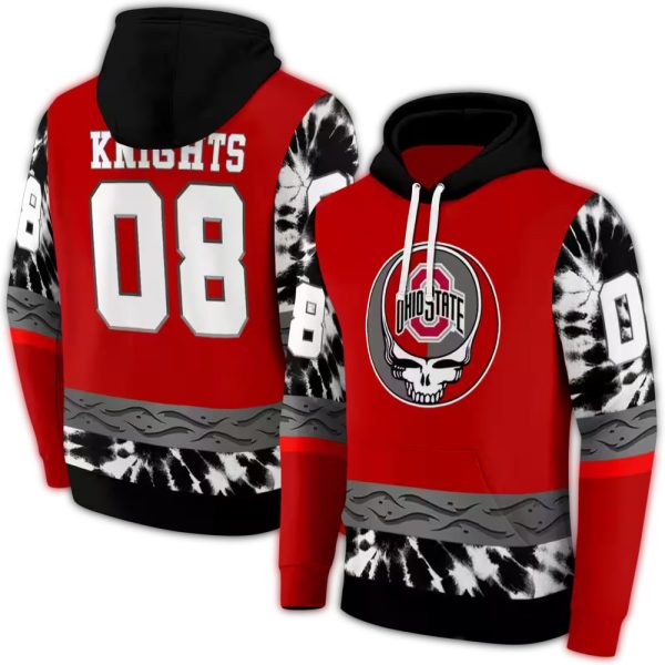Personalized Ohio State Buckeyes Grateful Dead Vibes AOP Hoodie 1