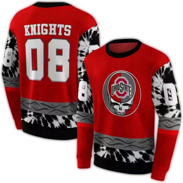 Personalized Ohio State Buckeyes Grateful Dead Vibes AOP Sweatshirt 1