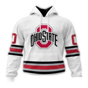 Personalized Ohio State Buckeyes Ice Hockey Away Concept All-Over Print Hoodie