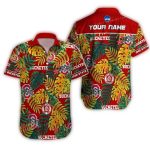 Personalized Ohio State Buckeyes Leafs Vintage Pattern Hawaiian Shirt