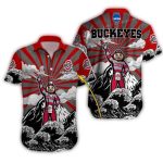 Personalized Ohio State Buckeyes Mascot Beach Hawaiian Shirt