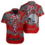 Personalized Ohio State Buckeyes Mascot Hawaiian Shirt