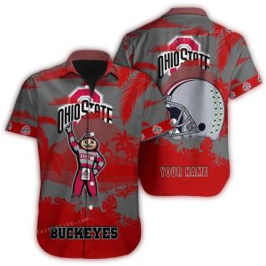 Personalized Ohio State Buckeyes Mascot Hawaiian Shirt