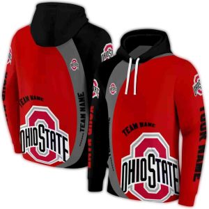 Personalized Ohio State Buckeyes Minimalist All-Over Print Hoodie