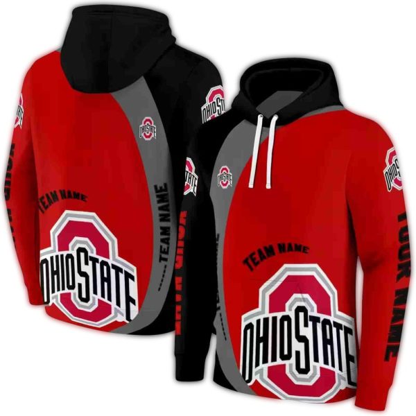 Personalized Ohio State Buckeyes Minimalist AOP Hoodie 1