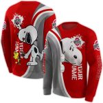 Personalized Ohio State Buckeyes Peeking Snoopy All-over Print Sweatshirt
