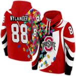 Personalized Ohio State Buckeyes Puzzle Pieces All-Over Print Hoodie