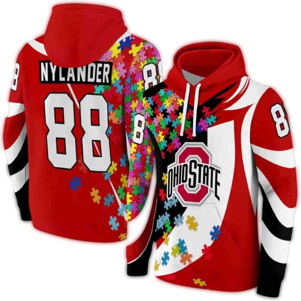 Personalized Ohio State Buckeyes Puzzle Pieces AOP Hoodie 1