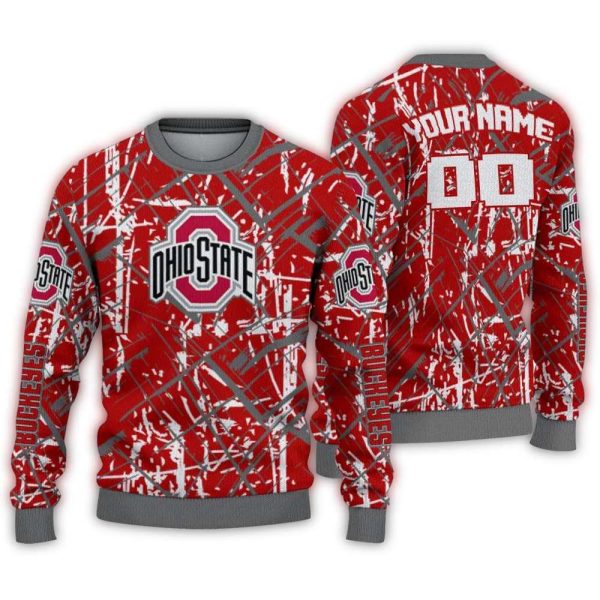 Personalized-Ohio-State-Buckeyes-Streak-Overlay-Ugly-Sweater-1 Personalized Ohio State Buckeyes Streak Overlay Ugly Sweater 1