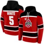 Personalized Ohio State Buckeyes Striped Pattern All-Over Print Hoodie