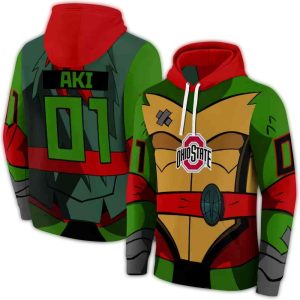 Personalized Ohio State Buckeyes Superhero Armor All-Over Print Hoodie