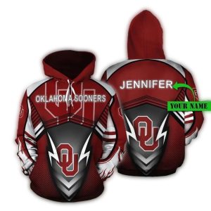 Personalized Oklahoma Sooners Armor All-over Print Hoodie