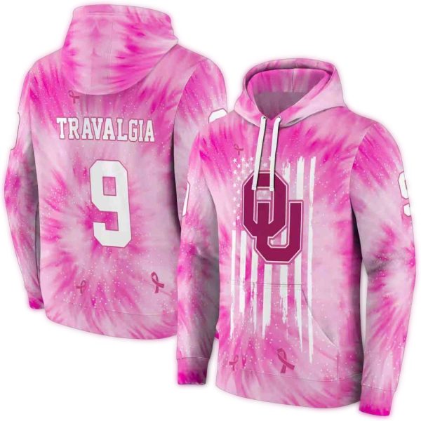 Personalized Oklahoma Sooners Cancer Support Pink AOP Hoodie 1