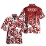 Personalized Oklahoma Sooners Floral Leafs Tropical Hawaiian Shirt