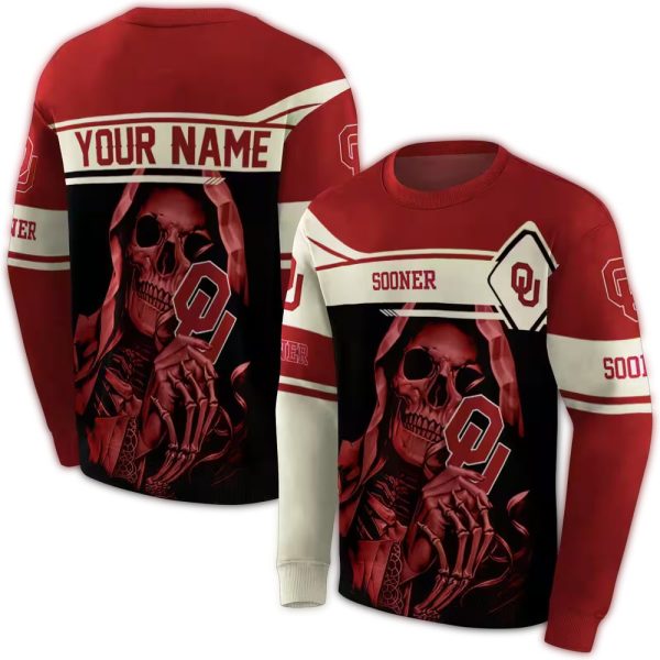 Personalized Oklahoma Sooners Grim Reaper AOP Sweatshirt 1