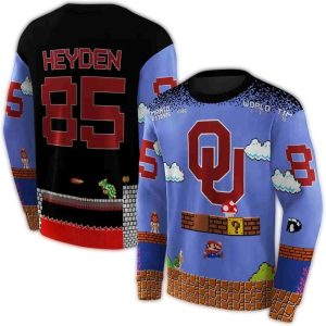 Personalized Oklahoma Sooners Mario All-over Print Sweatshirt