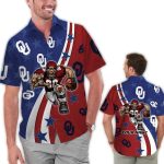 Personalized Oklahoma Sooners Mascot Flag American Hawaiian Shirt