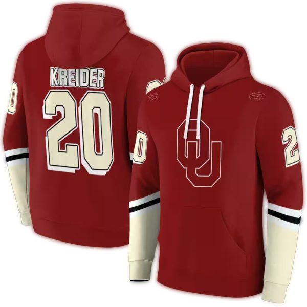 Personalized Oklahoma Sooners Striped AOP Hoodie 1