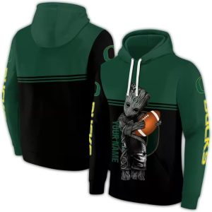 Personalized Oregon Ducks Baby Groot All-Over Print Hoodie