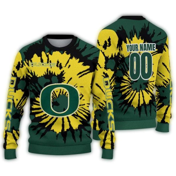 Personalized-Oregon-Ducks-Burst-Swirl-Ugly-Sweater-1 Personalized Oregon Ducks Burst Swirl Ugly Sweater 1