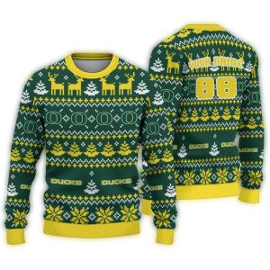 Personalized Oregon Ducks Christmas Pattern Ugly Sweater