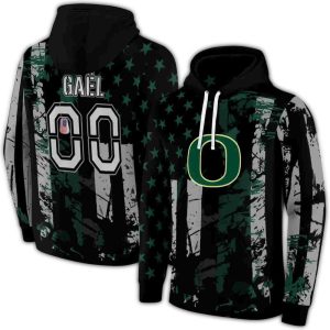 Personalized Oregon Ducks Distressed Flag All-Over Print Hoodie