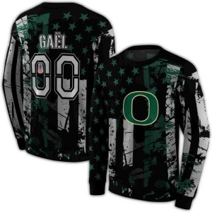 Personalized Oregon Ducks Distressed Flag All-Over Print Sweatshirt