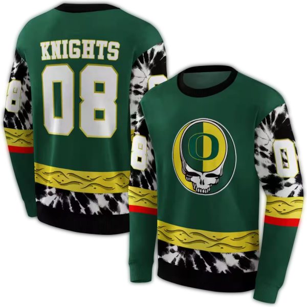 Personalized Oregon Ducks Grateful Vibes AOP Sweatshirt 1