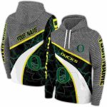 Personalized Oregon Ducks Hexagonal Mesh All-Over Print Hoodie