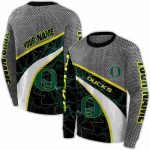 Personalized Oregon Ducks Hexagonal Mesh All-Over Print Sweatshirt