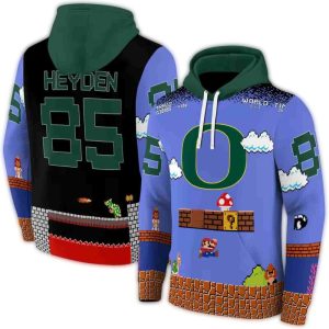 Personalized Oregon Ducks Mario All-Over Print Hoodie