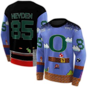 Personalized Oregon Ducks Mario All-Over Print Sweatshirt