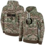 Personalized Oregon Ducks Military Style All-Over Print Hoodie