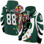 Personalized Oregon Ducks Puzzle Pieces All-Over Print Hoodie