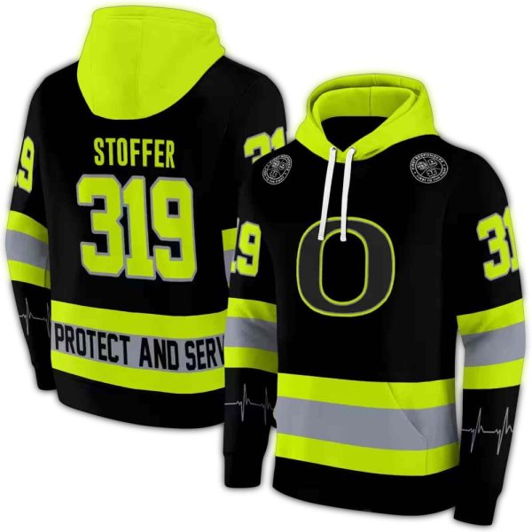 Personalized Oregon Ducks Safety Motif AOP Hoodie 1
