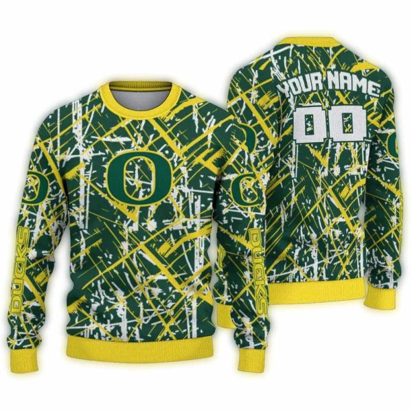 Personalized-Oregon-Ducks-Streak-Overlay-Ugly-Sweater-1 Personalized Oregon Ducks Streak Overlay Ugly Sweater 1