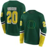 Personalized Oregon Ducks Striped Green All-Over Print Sweatshirt